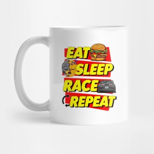 EAT,SLEEP,RACE,REPEAT (ESRR) Mug